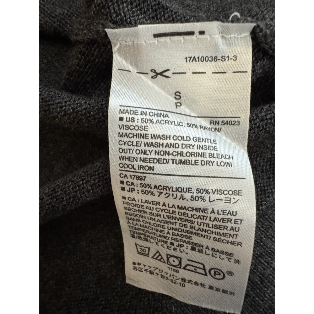 NWT Banana Republic Womens‎ Charcoal Long Sleeve Sweater Size S - Picture 7 of 7